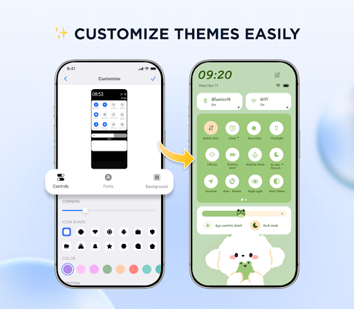 Quick Control Widgets, Themes screenshot