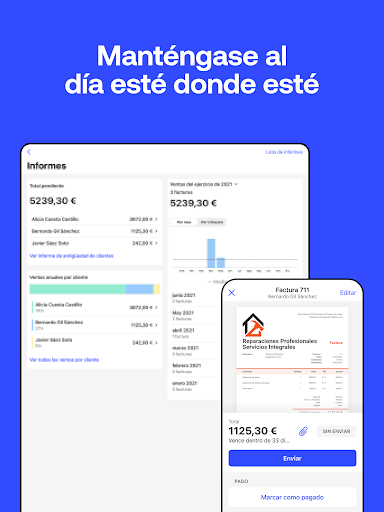 Captura de pantalla de Invoice2go: facturación fácil