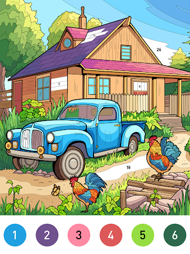 Captura de pantalla de Country Farm Coloring Book