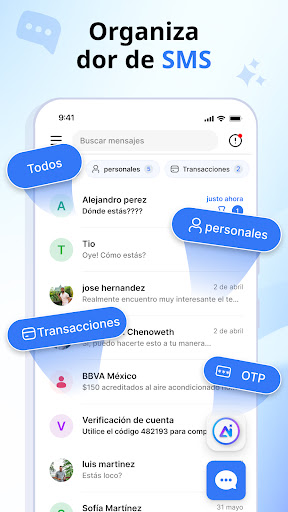 Captura de pantalla de Messages - Mensajes, SMS