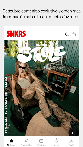 Captura de pantalla de Nike SNKRS: Zapatillas y ropa