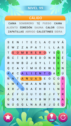 Captura de pantalla de Sopa de Letras Español