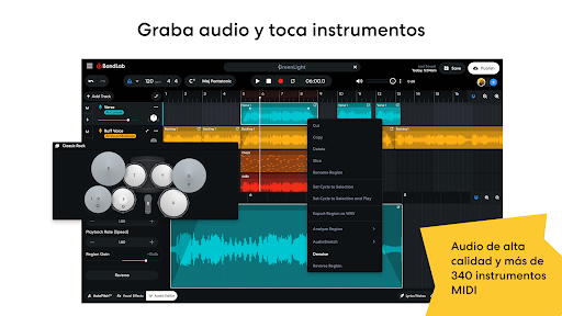 Captura de pantalla de BandLab: Estudio musical