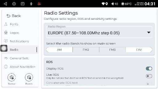 Captura de pantalla de NavRadio+