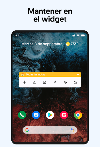 Captura de pantalla de Notas: Bloc de notas, Notebook
