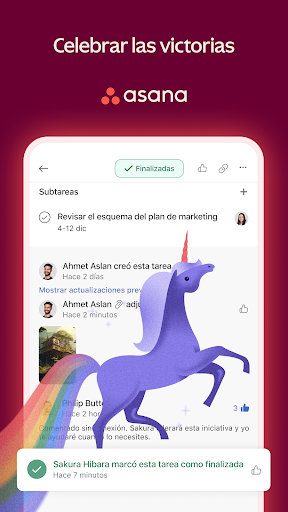 Captura de pantalla de Asana: gestión del trabajo