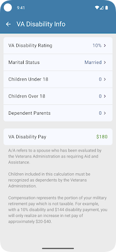 Military Retirement screenshot