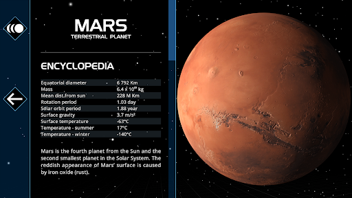 Captura de pantalla de Solar System Scope