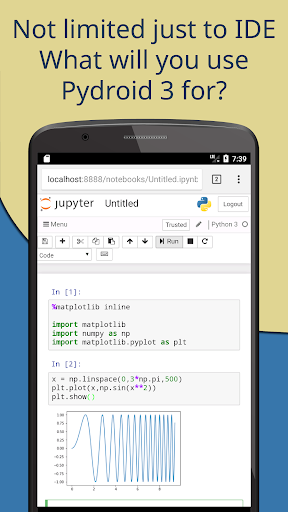Captura de pantalla de Pydroid 3 - IDE for Python 3