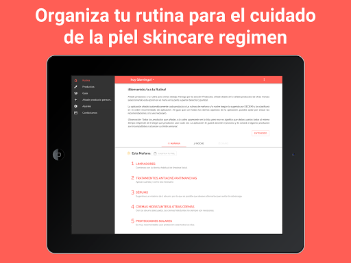 Captura de pantalla de Skincare Routine