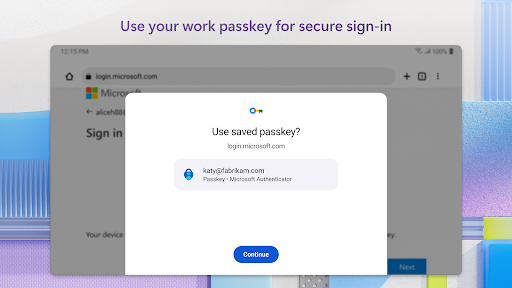 Microsoft Authenticator screenshot
