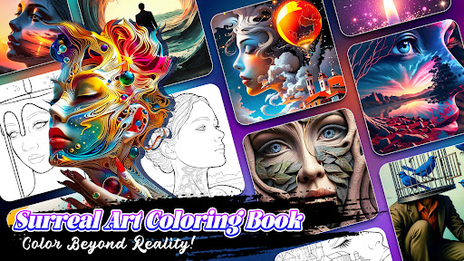 Surreal Art Coloring Pages screenshot