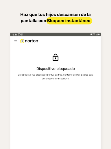 Captura de pantalla de Norton Family parental control