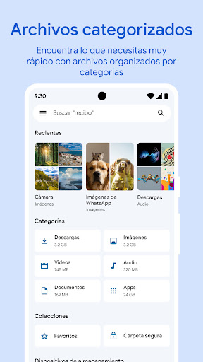 Captura de pantalla de Files de Google
