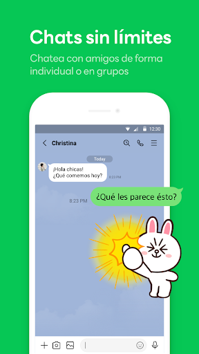 Captura de pantalla de LINE: Llama y mensajea