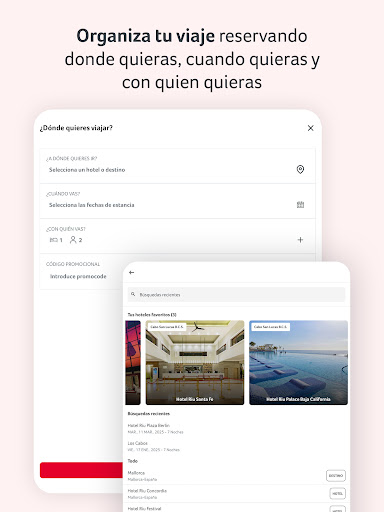 Captura de pantalla de RIU Hotels & Resorts
