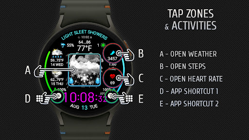 Captura de pantalla de Weather watch face W5.5