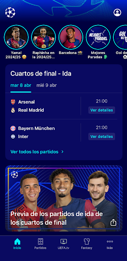 Captura de pantalla de UEFA Champions League Oficial
