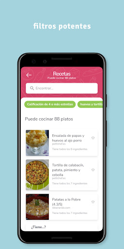 Captura de pantalla de SuperCook Generador de Recetas