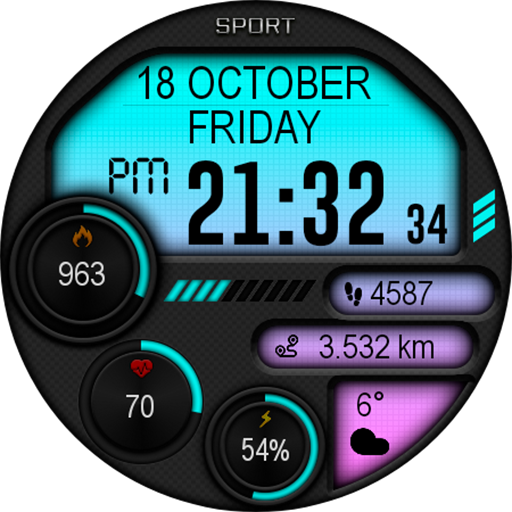 Captura de pantalla de Digital Iwasa Watch Face