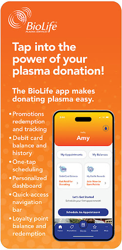 Captura de pantalla de BioLife Plasma Services