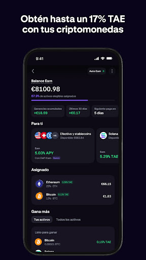 Captura de pantalla de Kraken: Bitcoin, ETH y Crypto
