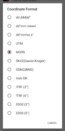 Captura de pantalla de Mgrs & Utm Mapa Pro