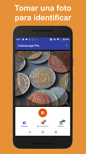 Captura de pantalla de Coinoscope: identificar moneda