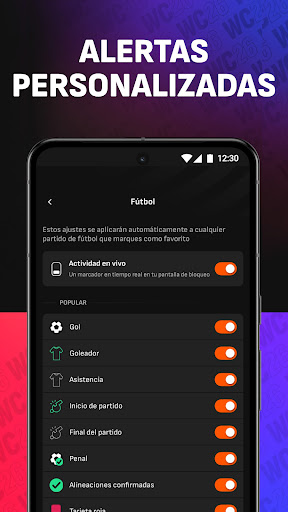 Captura de pantalla de LiveScore Resultados de fútbol