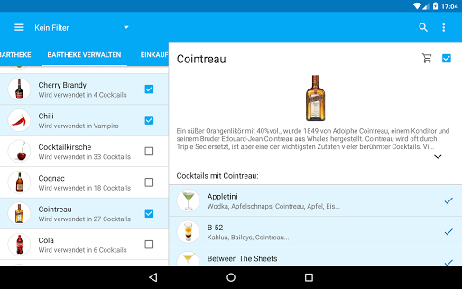 Meine Cocktailbar Pro Screenshot