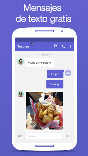 Captura de pantalla de TextFree: SMS y llamadas a USA