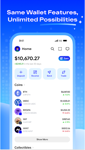 Captura de pantalla de Base: Antes Coinbase Wallet