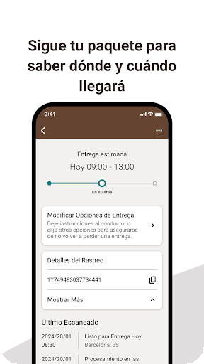 Captura de pantalla de UPS
