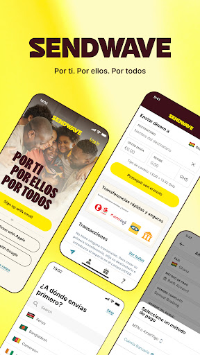 Captura de pantalla de Sendwave: enviar dinero rápido