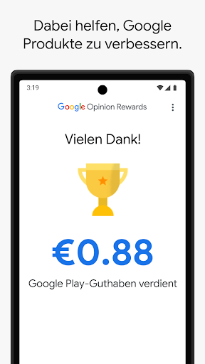 Google Umfrage-App Screenshot