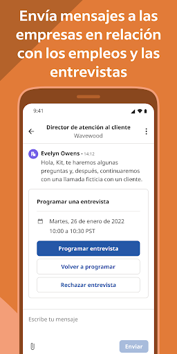 Captura de pantalla de Indeed: Búsqueda de empleo