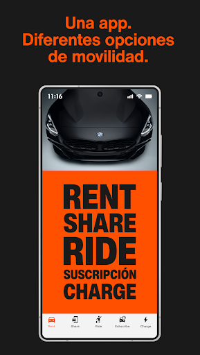 Captura de pantalla de SIXT rent. share. ride. plus.