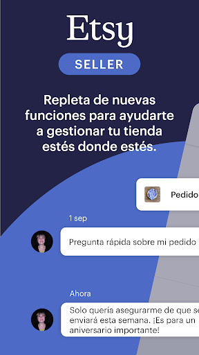 Captura de pantalla de Etsy Seller: tu tienda