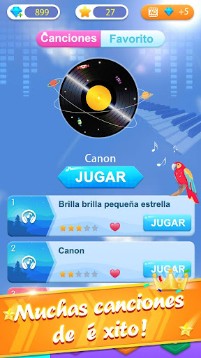Captura de pantalla de Piano juego: Canción clásica