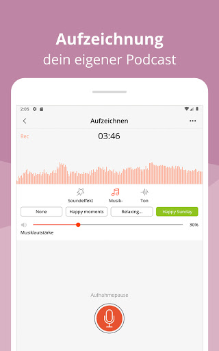 Pod Bean des Podcast-Players Screenshot