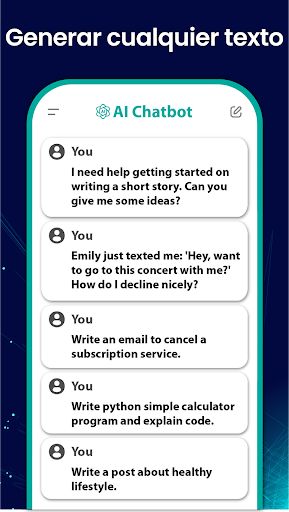 Captura de pantalla de Chat con IA, Chatbot con IA