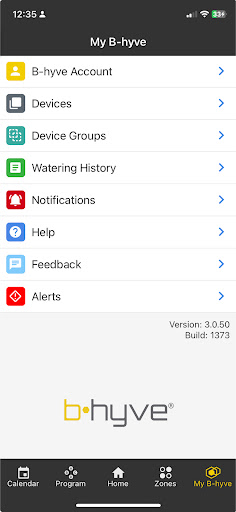 B-hyve screenshot