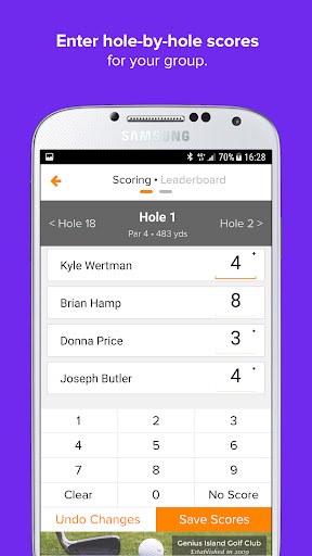 Captura de pantalla de Golf Genius
