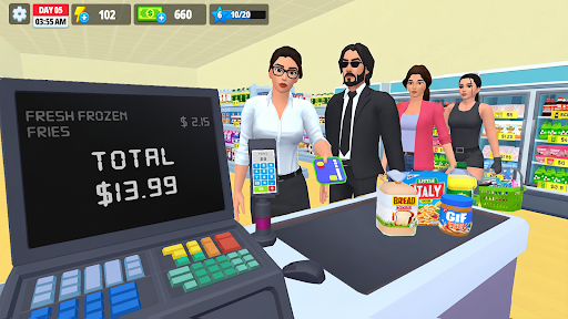 Captura de pantalla de juego de tienda supermercado