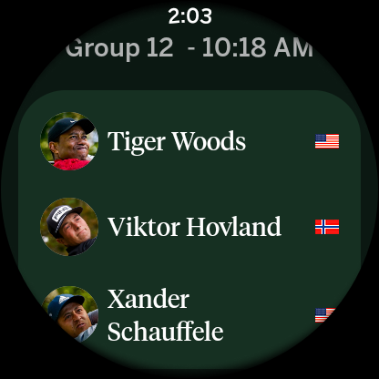 Captura de pantalla de The Masters Golf Tournament