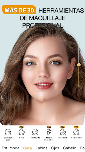 Captura de pantalla de Perfect365: Cara maquillaje