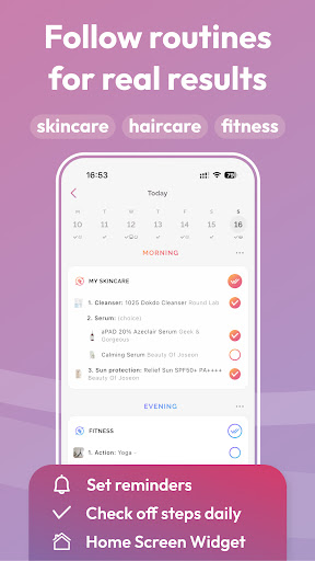Captura de pantalla de FeelinMySkin Skincare Routine