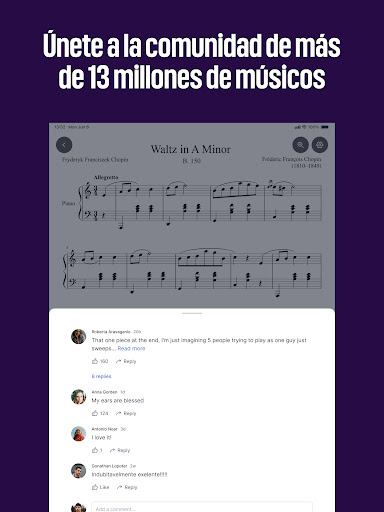 Captura de pantalla de MuseScore－Partituras y Acordes
