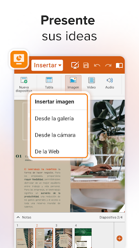 Captura de pantalla de MobiOffice: Word, Sheets, PDF
