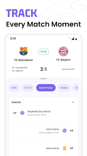 Football Live Scores: SnapGoal Screenshot